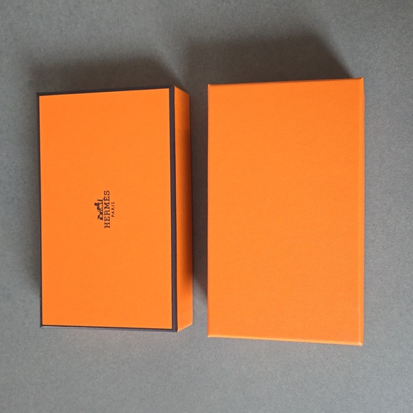 New never used HERMÈS BOX small storage box case Hermès Paris orange box display - Picture 3 of 6